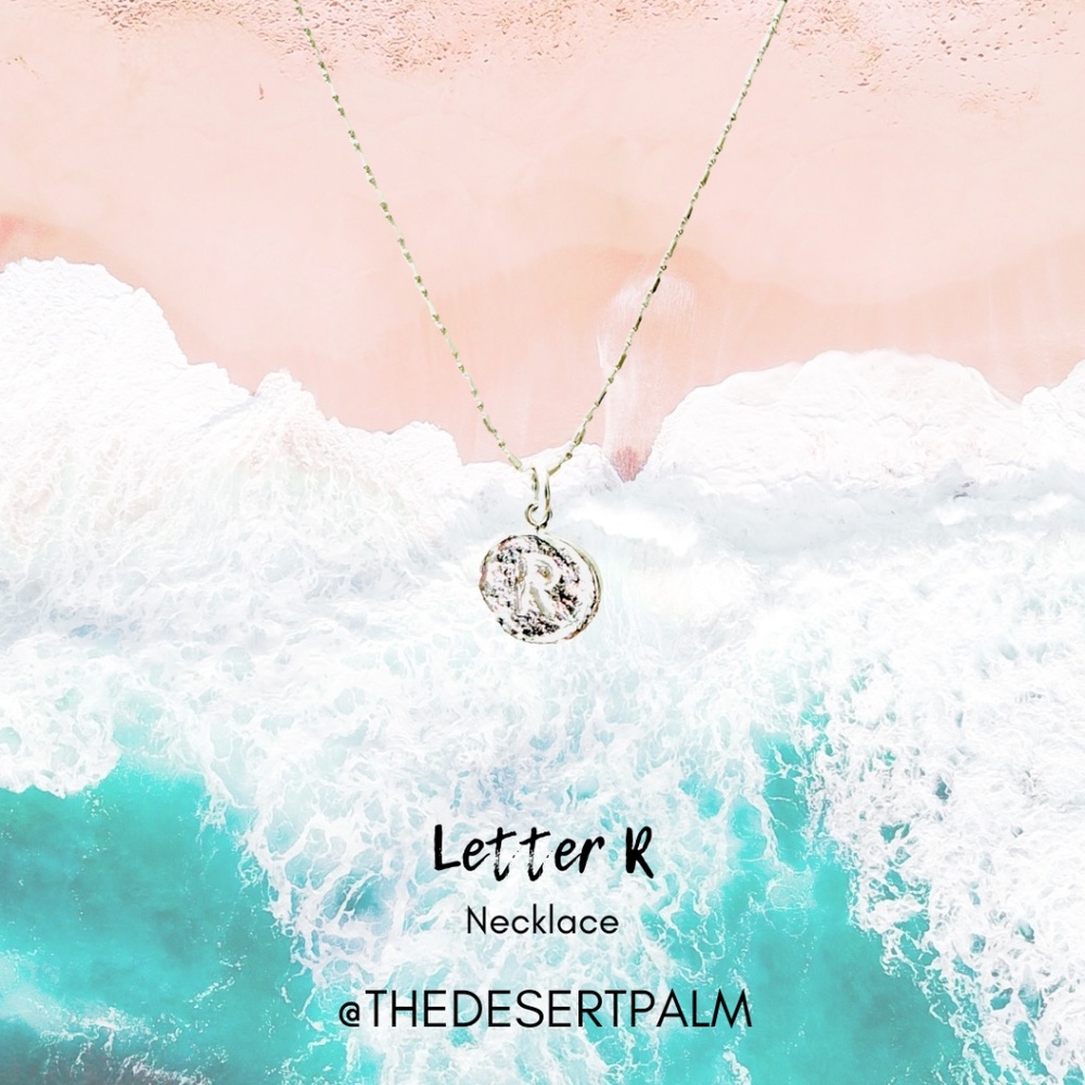 Letter R Sterling Silver Pendant Necklace ✨ | Initial Charm Necklace